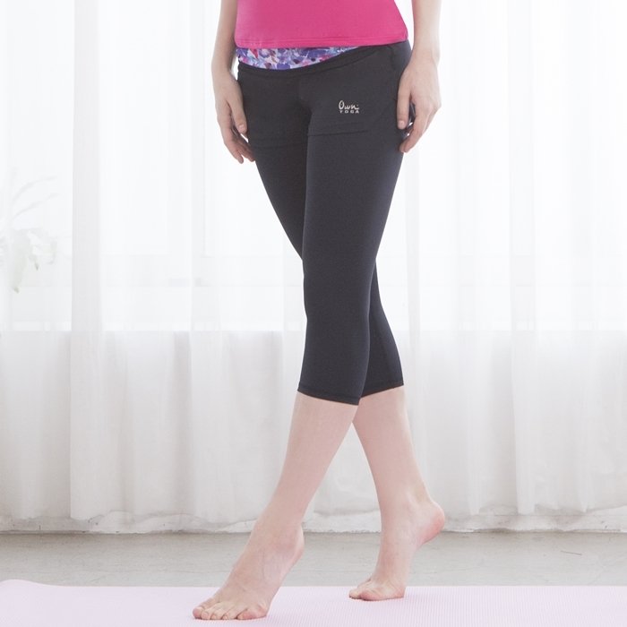 OwnYoga 假兩件七分褲 【Y18181】